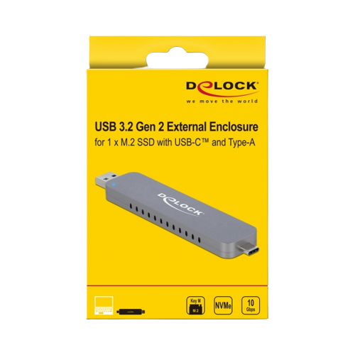 Delock Externes Gehäuse für M.2 NVMe PCIe SSD