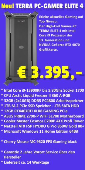 Terra PC-Gamer Elite 4 um 3395 €