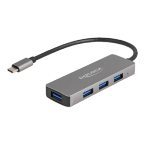 Delock 4 Port USB-Hub mit USB-C-Anschluss