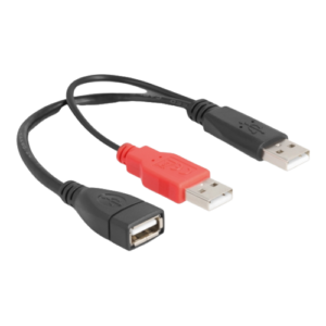 Delock Y-Kabel 2 x USB 2.0 Typ-A Stecker > 1 x USB 2.0 Typ-A Buchse