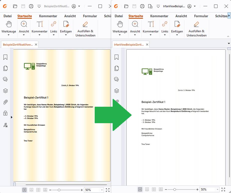 Bereinigung eines PDFs mit IrfanView