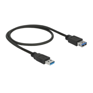 Delock Verlängerungskabel USB 3.0 Typ-A Stecker > USB 3.0 Typ-A Buchse 0,5 m schwarz
