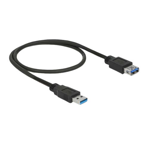 Delock Verlängerungskabel USB 3.0 Typ-A Stecker > USB 3.0 Typ-A Buchse 0,5 m schwarz