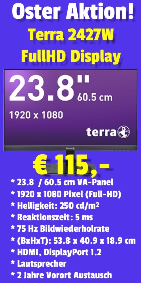 Osteraktion: Terra 2427W FullHD-Display um 115 €