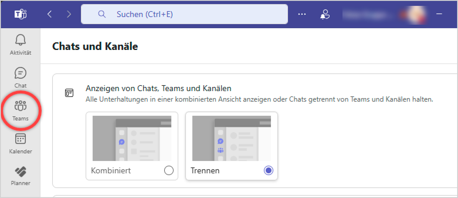 Teams Kanäle Einstellungen