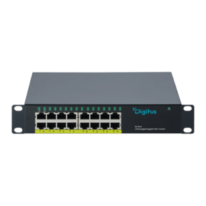 DIGITUS 10" Gigabit 16-Port Unmanaged PoE+ Switch