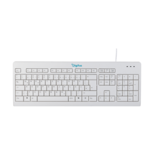 DIGITUS CK10, kabelgebundene Tastatur, weiß