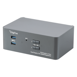 DIGITUS KVM-Switch, 2-Port, Dual-Display, DS-12865